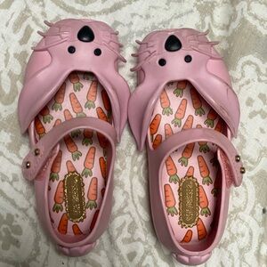Mini Melissa pink bunny shoes
